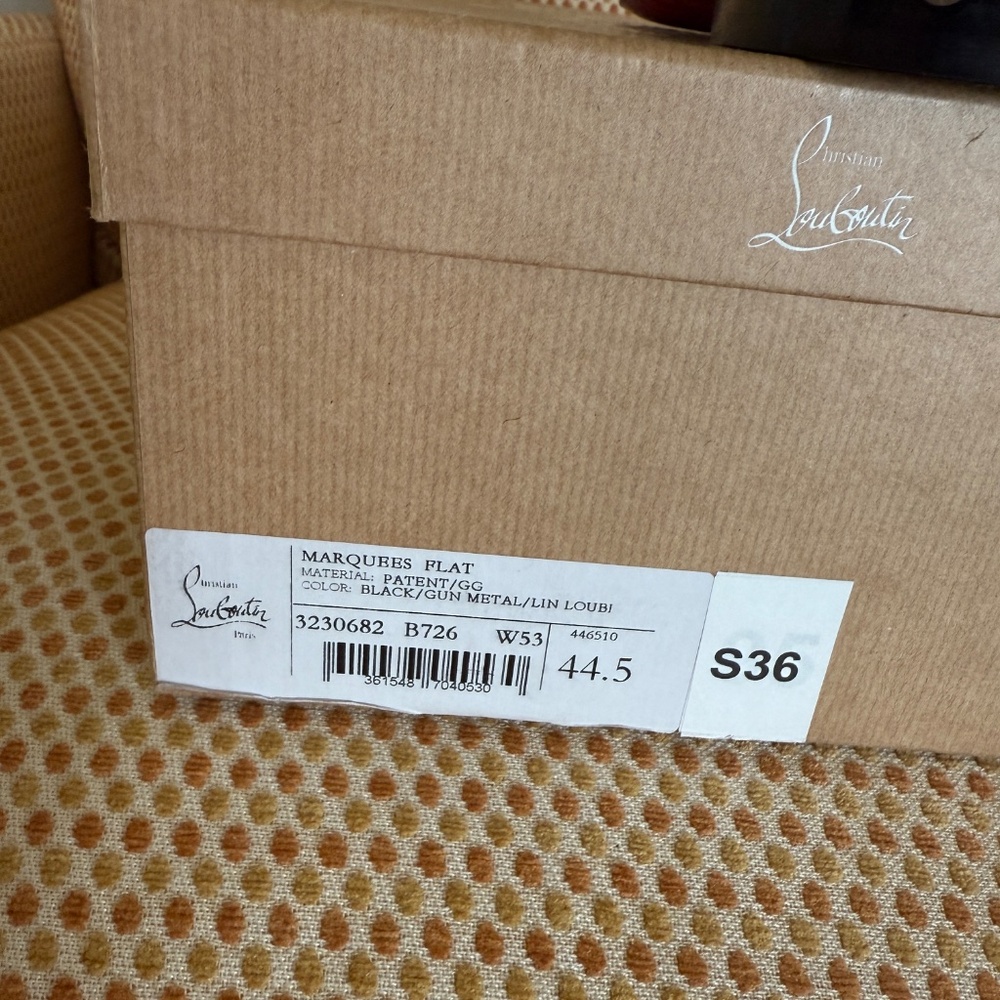 Christian Louboutin Marquees Flat Black Patent Leather Dress Loafer Shoe sz 44.5 - Picture 11 of 15